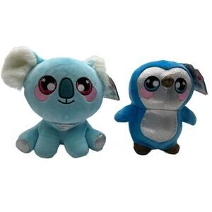 7” Squeezamal 3Deez set of Penguin and Koala